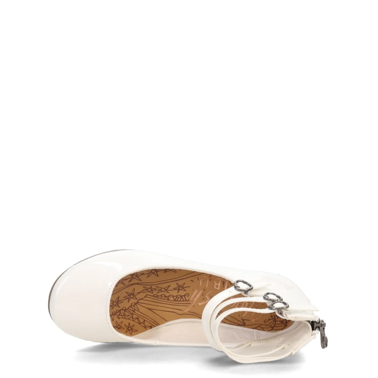 Little Kid (10.5-3)*Blowfish Malibu Girl's , Pushi-K Flat - Little Kid & Big Kid White Patent