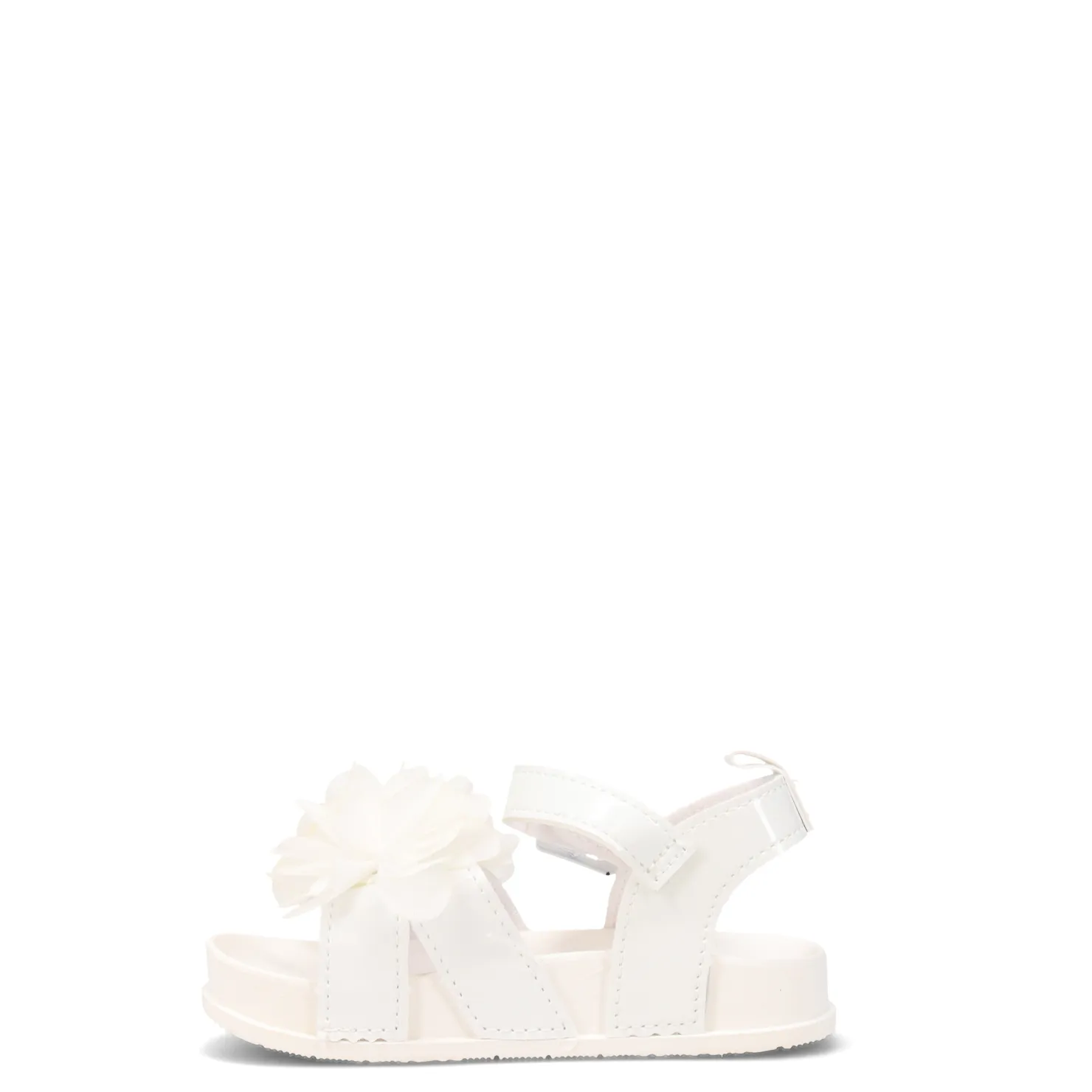Sandals*Laura Ashley Girl's , La Flower Sandal - Toddler White