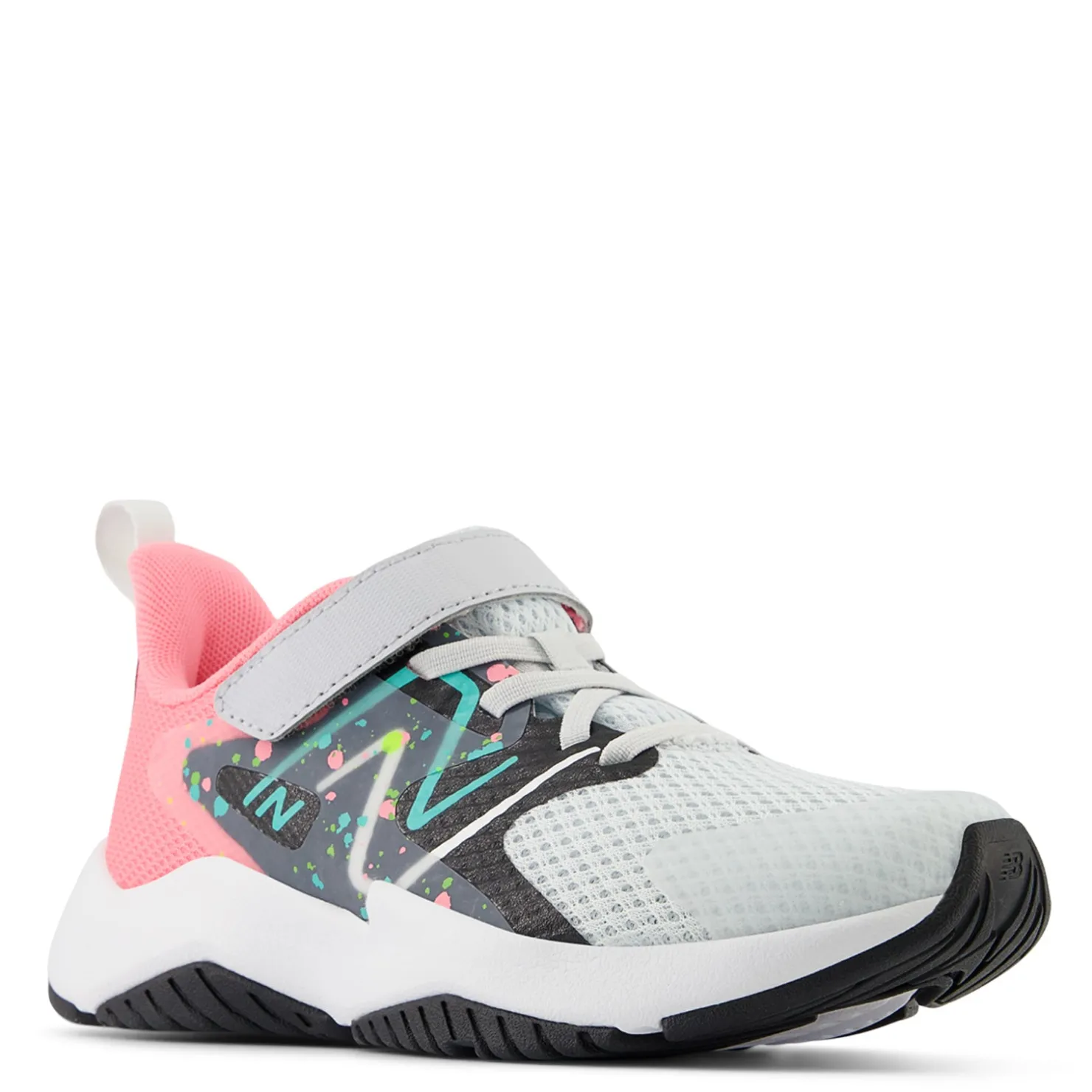 Sneakers & Athletic*New Balance Girl's , Rave Run AC v2 Sneaker - Little Kid Quartz Grey/Ultra Pink