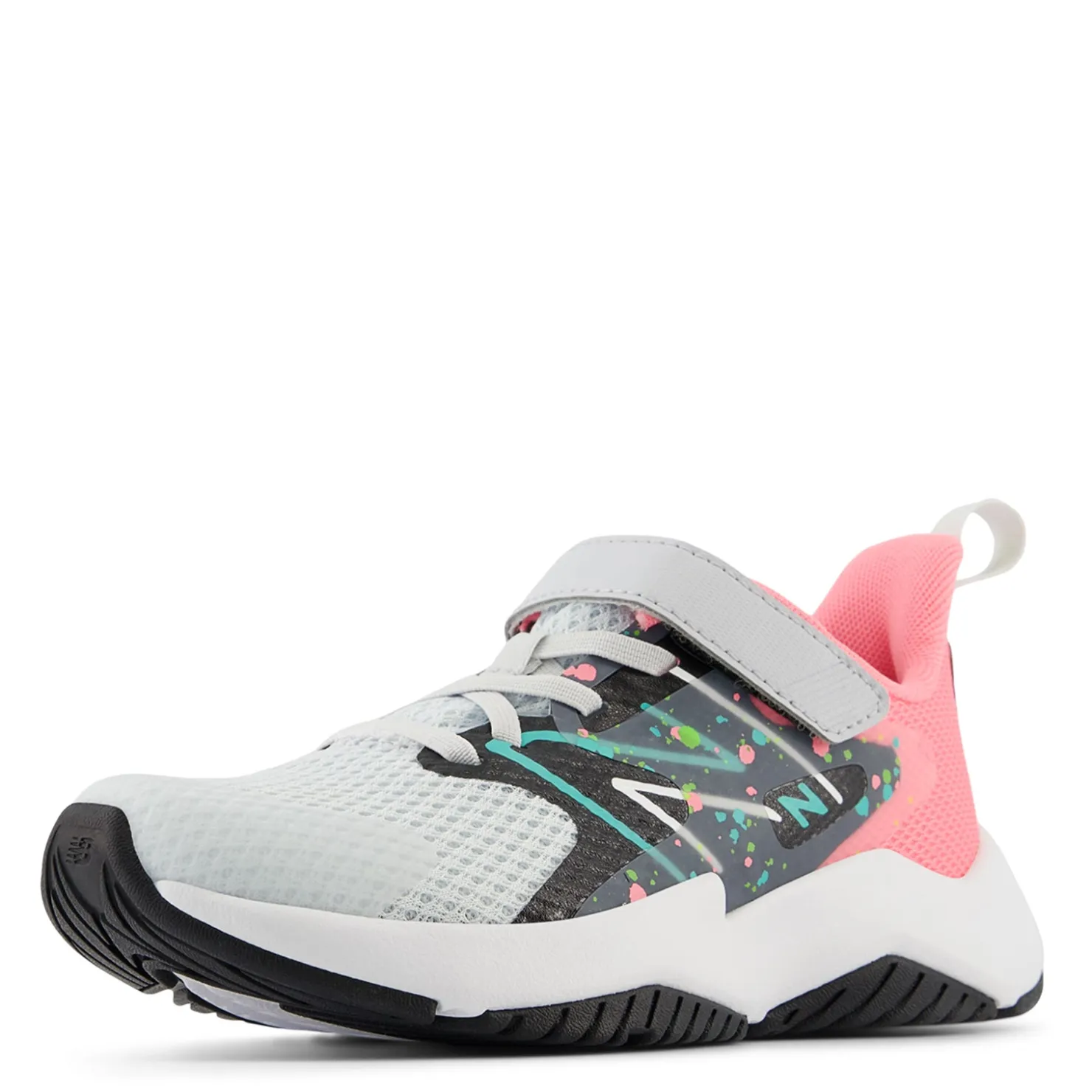 Sneakers & Athletic*New Balance Girl's , Rave Run AC v2 Sneaker - Little Kid Quartz Grey/Ultra Pink