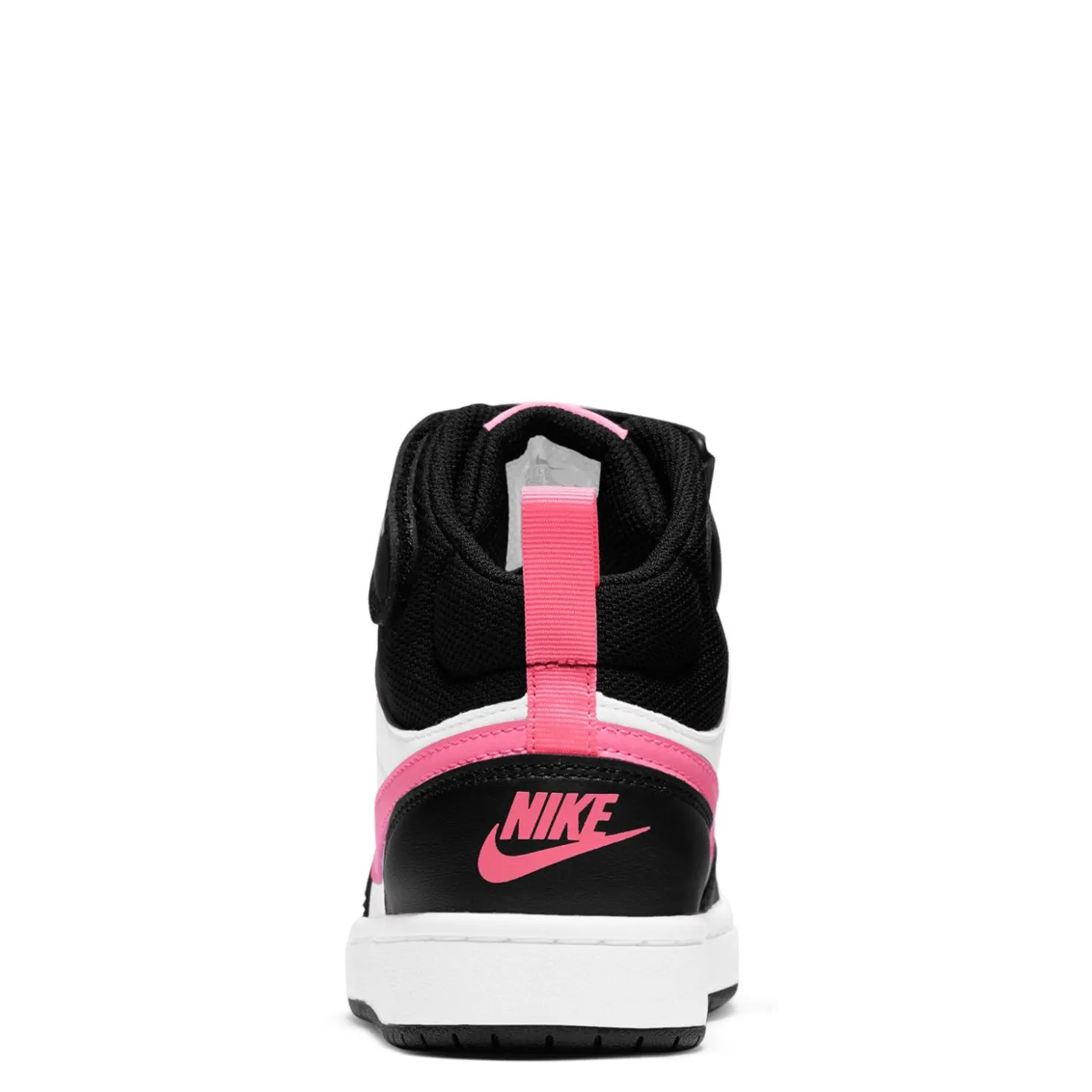 Sneakers & Athletic*Nike Girl's , Court Borough Mid 2 Sneaker - Big Kid Black/Sunset Pulse-White