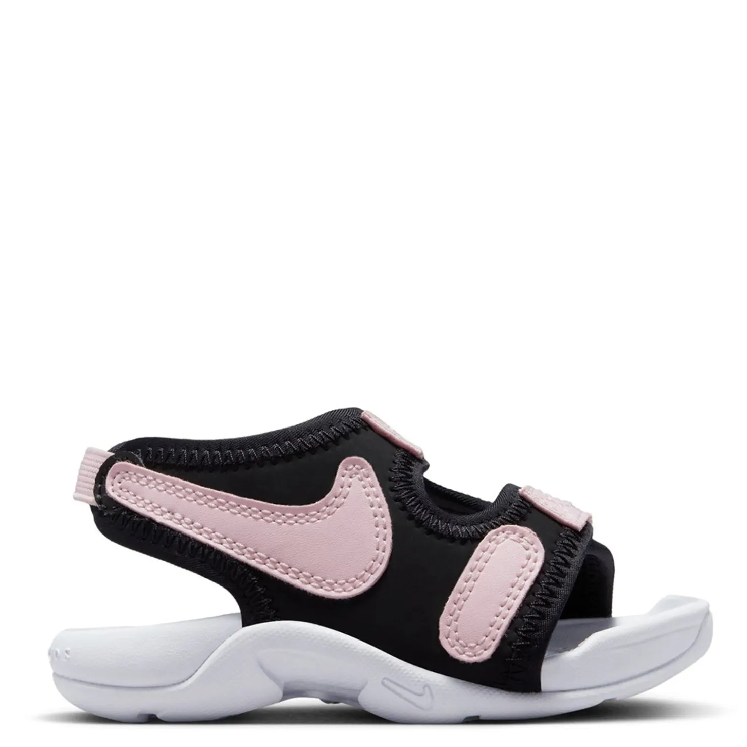 Sandals*Nike Girl's , Sunray Adjust 6 Sandal - Toddler Black/Pink Foam-White