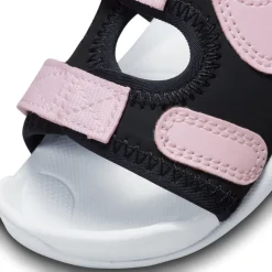 Sandals*Nike Girl's , Sunray Adjust 6 Sandal - Toddler Black/Pink Foam-White