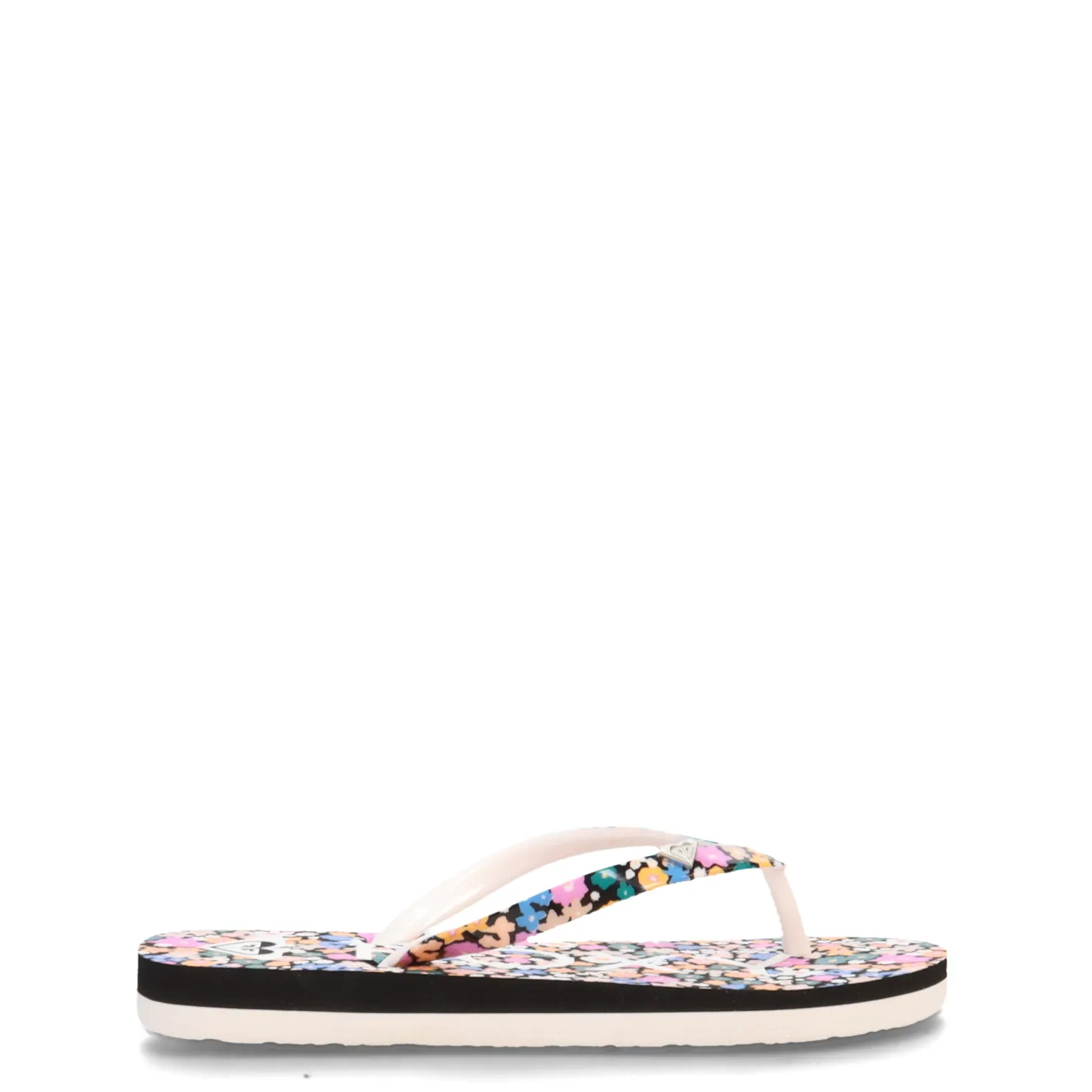 Little Kid (10.5-3)*Roxy Girl's , RG Pebbles VII Sandal - Little Kid & Big Kid Black Floral Print