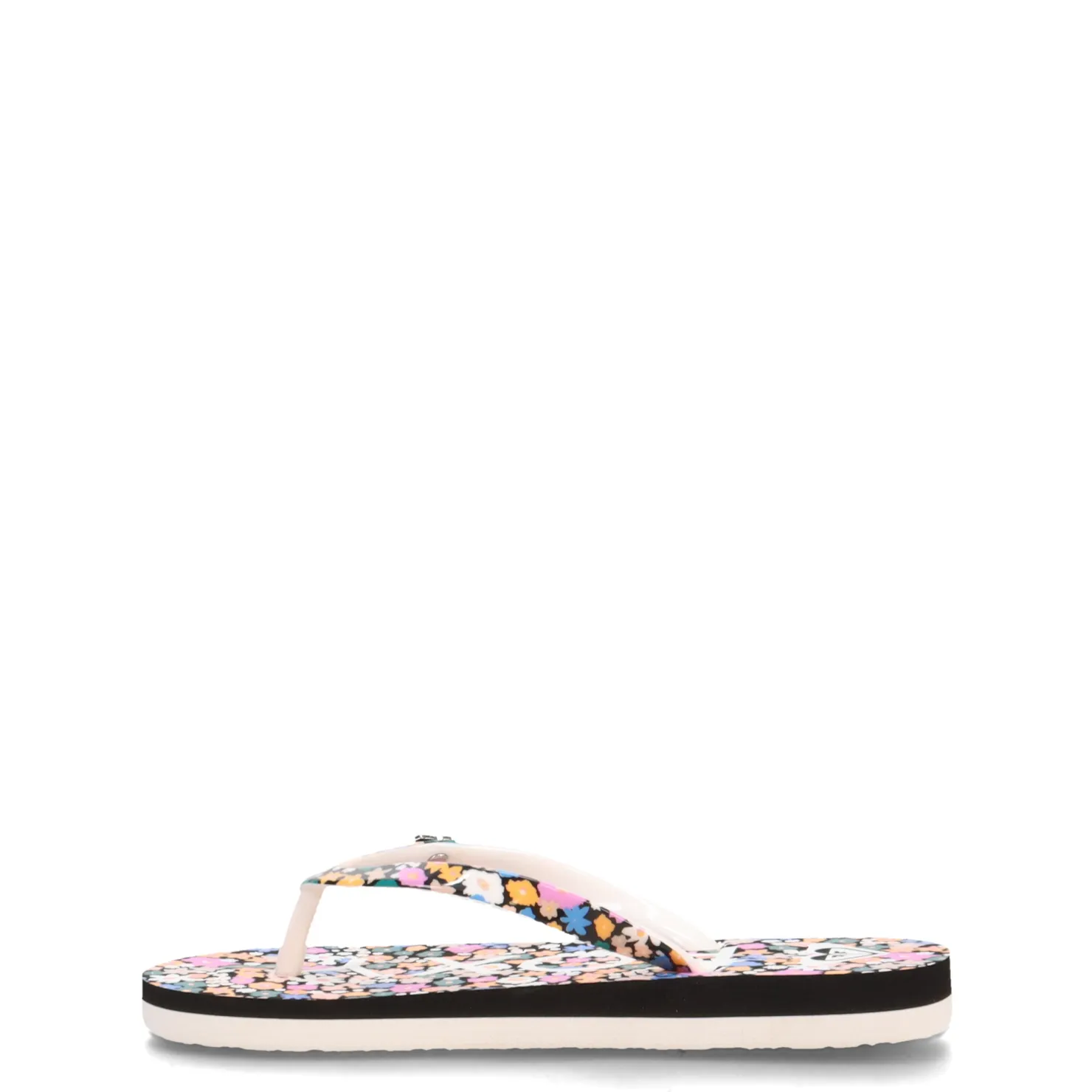Little Kid (10.5-3)*Roxy Girl's , RG Pebbles VII Sandal - Little Kid & Big Kid Black Floral Print