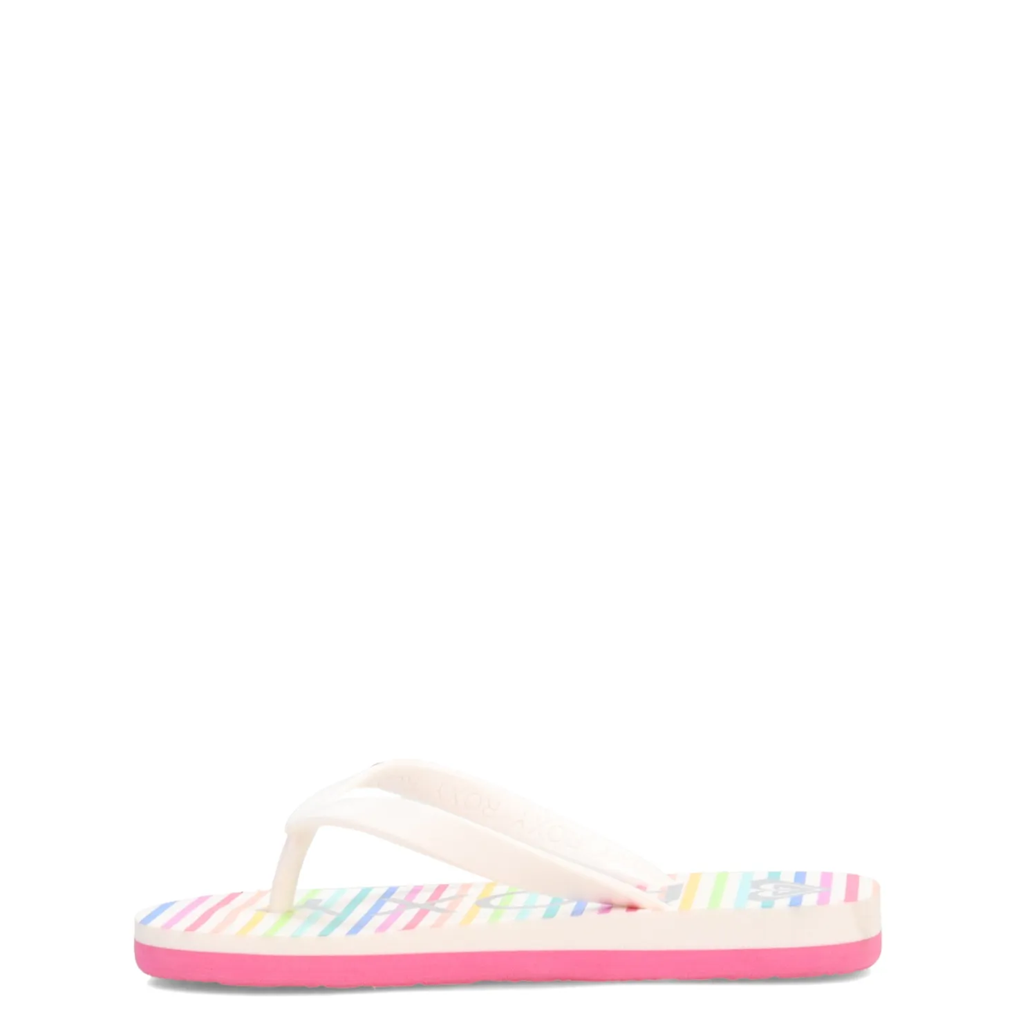 Little Kid (10.5-3)*Roxy Girl's , Tahiti VII Sandal - Little Kid & Big Kid White Pink Turquoise