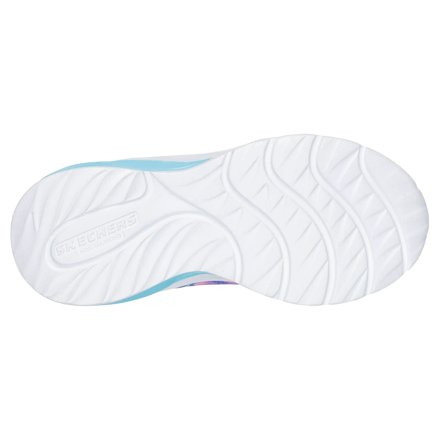 Sneakers & Athletic*Skechers Girl's , Coastline - Flutter Fly Sneaker - Little Kid & Big Kid Blue Multi
