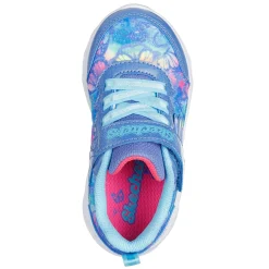 Toddler (3.5-10)*Skechers Girl's , Coastline - Flutter Fly Sneaker - Toddler Blue Multi