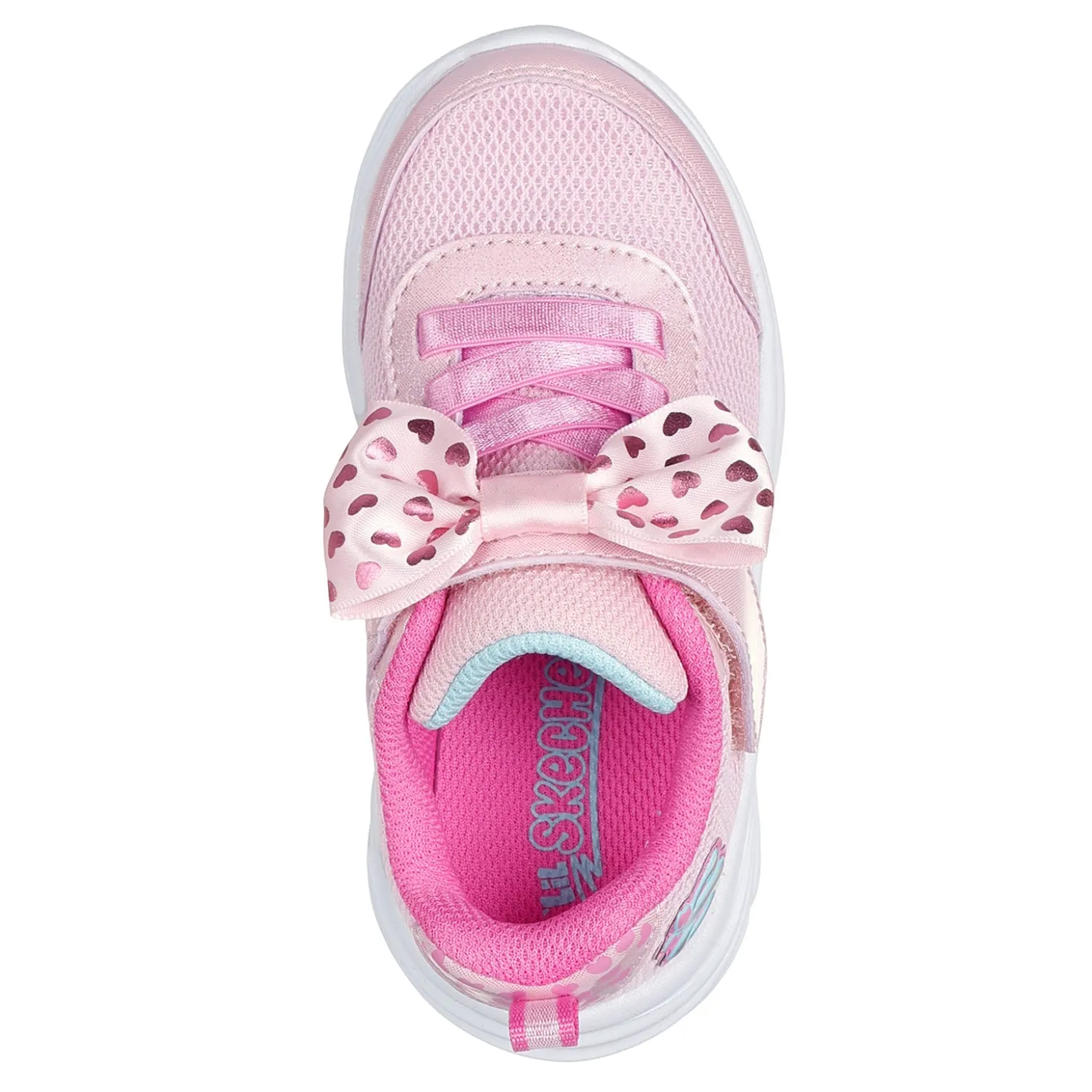 Sneakers & Athletic*Skechers Girl's , Dreamy Dancer - Xtra Bow Sneaker - Toddler Pink Sparkle/Hot Pink