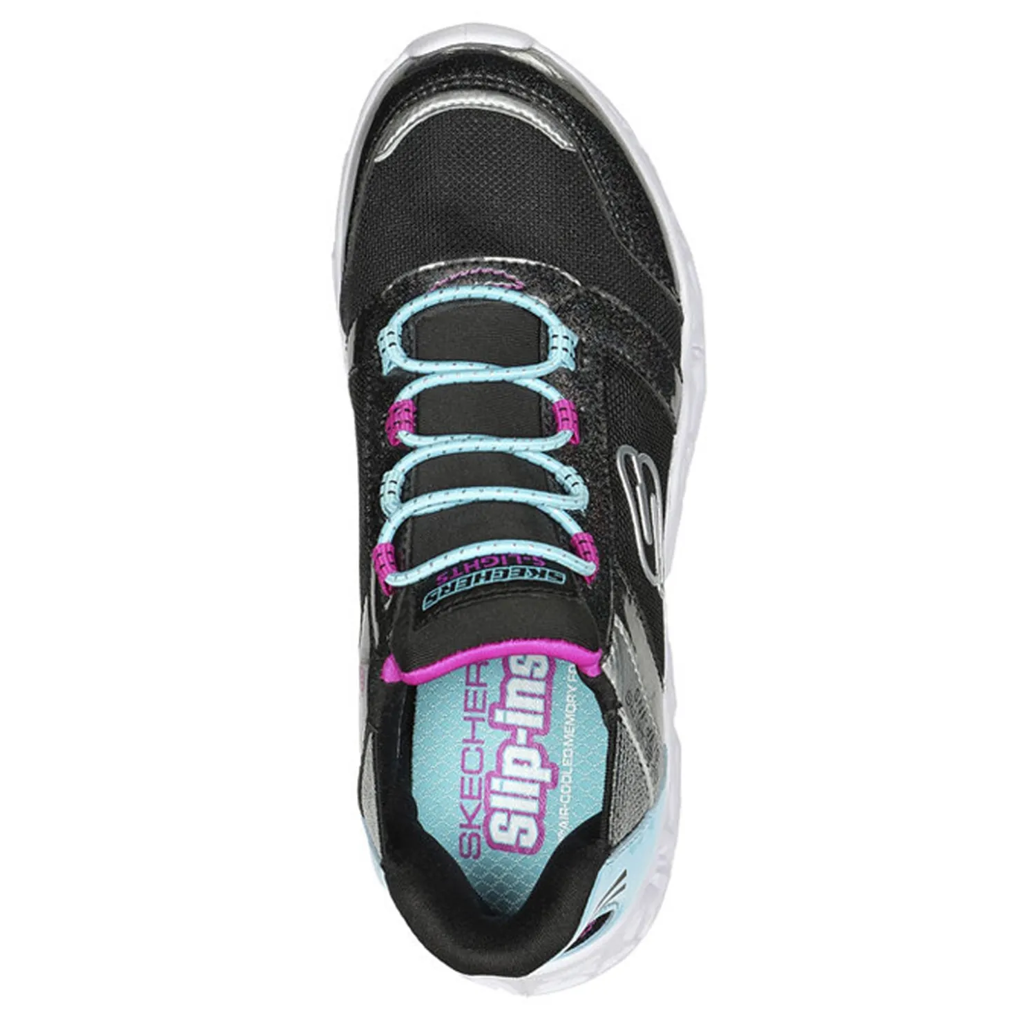 Little Kid (10.5-3)*Skechers Girl's , Galaxy Lights - Bright Cosmic Sneaker - Little Kid Black