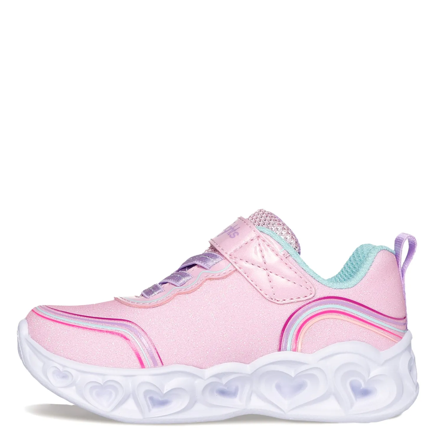 Sneakers & Athletic*Skechers Girl's , Heart Lights - Retro Hearts Sneaker - Toddler Lt Pink Multi