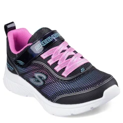 Little Kid (10.5-3)*Skechers Girl's , Microspec Plus Sneaker - Little Kid & Big Kid Black Multi