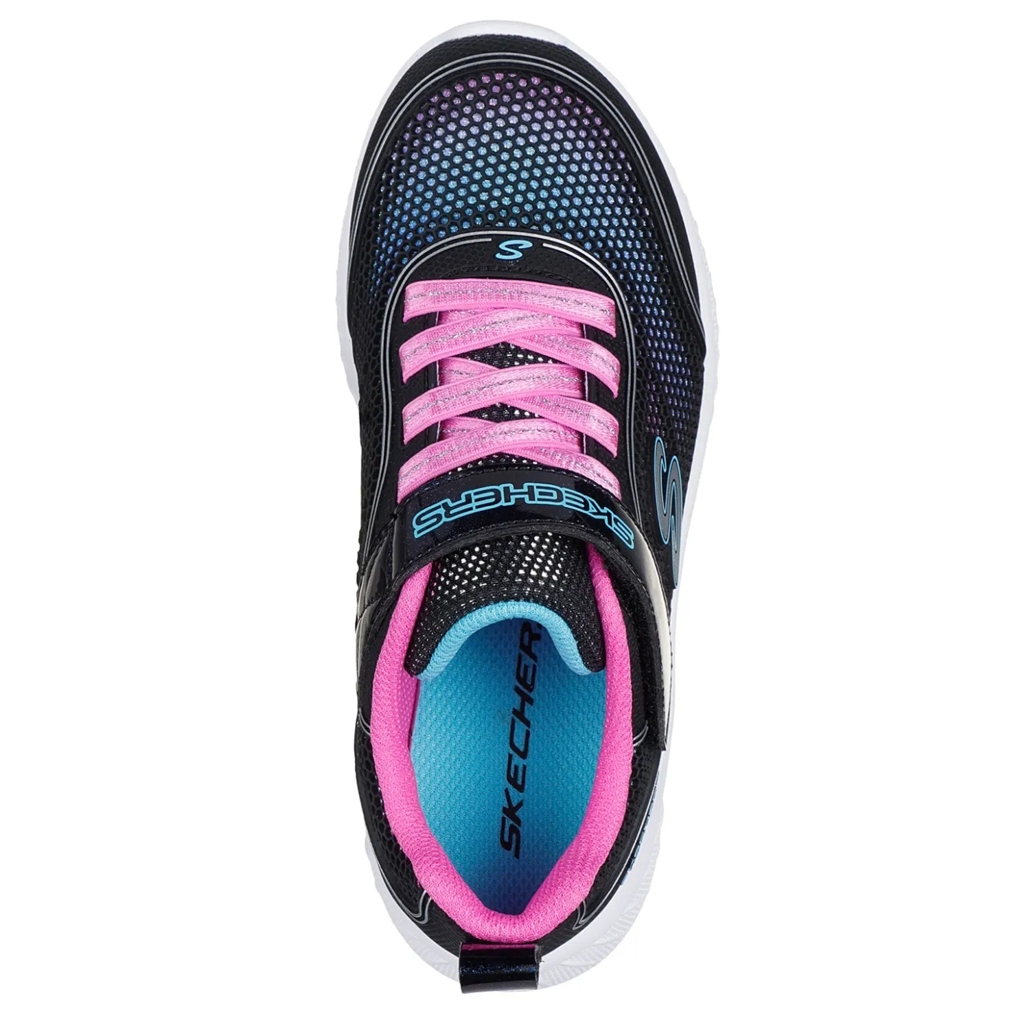 Little Kid (10.5-3)*Skechers Girl's , Microspec Plus Sneaker - Little Kid & Big Kid Black Multi