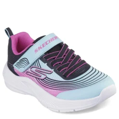 Little Kid (10.5-3)*Skechers Girl's , Microspec Advance Sneaker - Little Kid & Big Kid Aqua/Purple