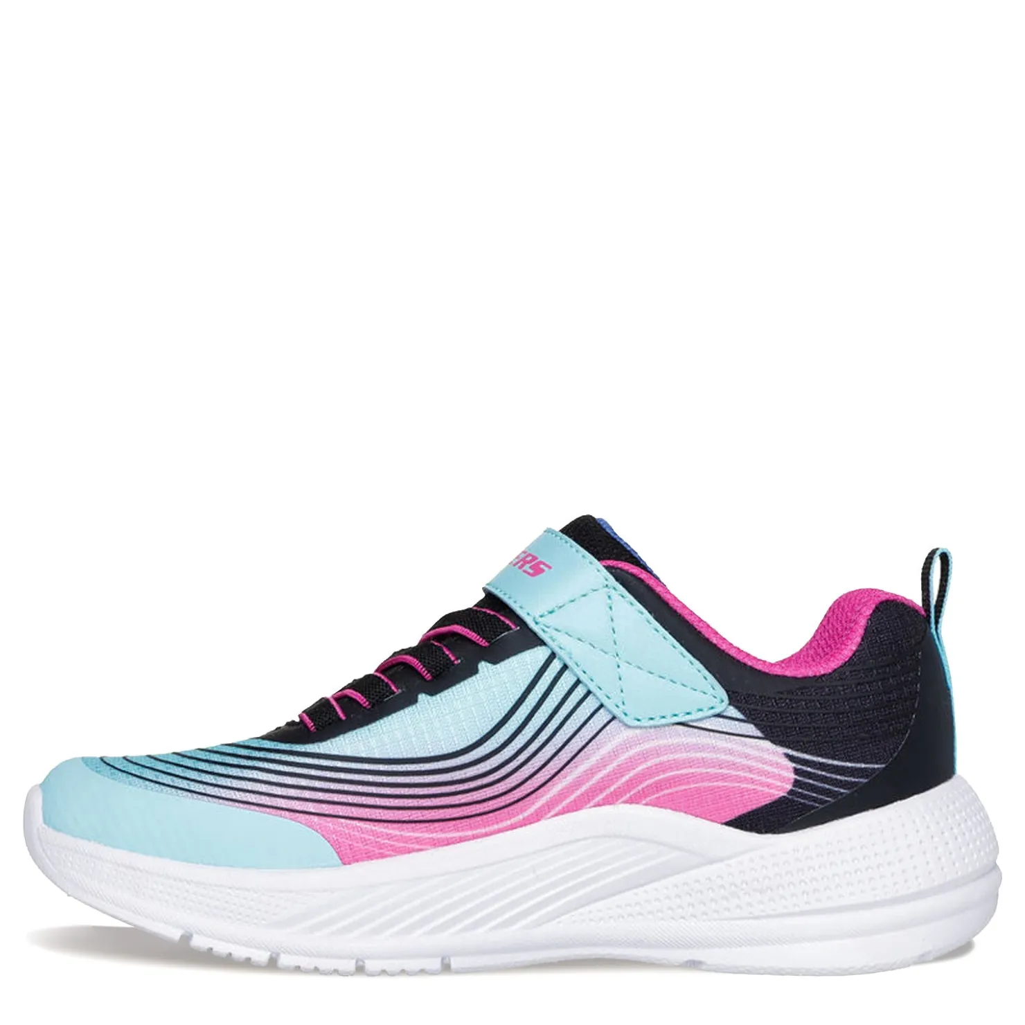 Little Kid (10.5-3)*Skechers Girl's , Microspec Advance Sneaker - Little Kid & Big Kid Aqua/Purple