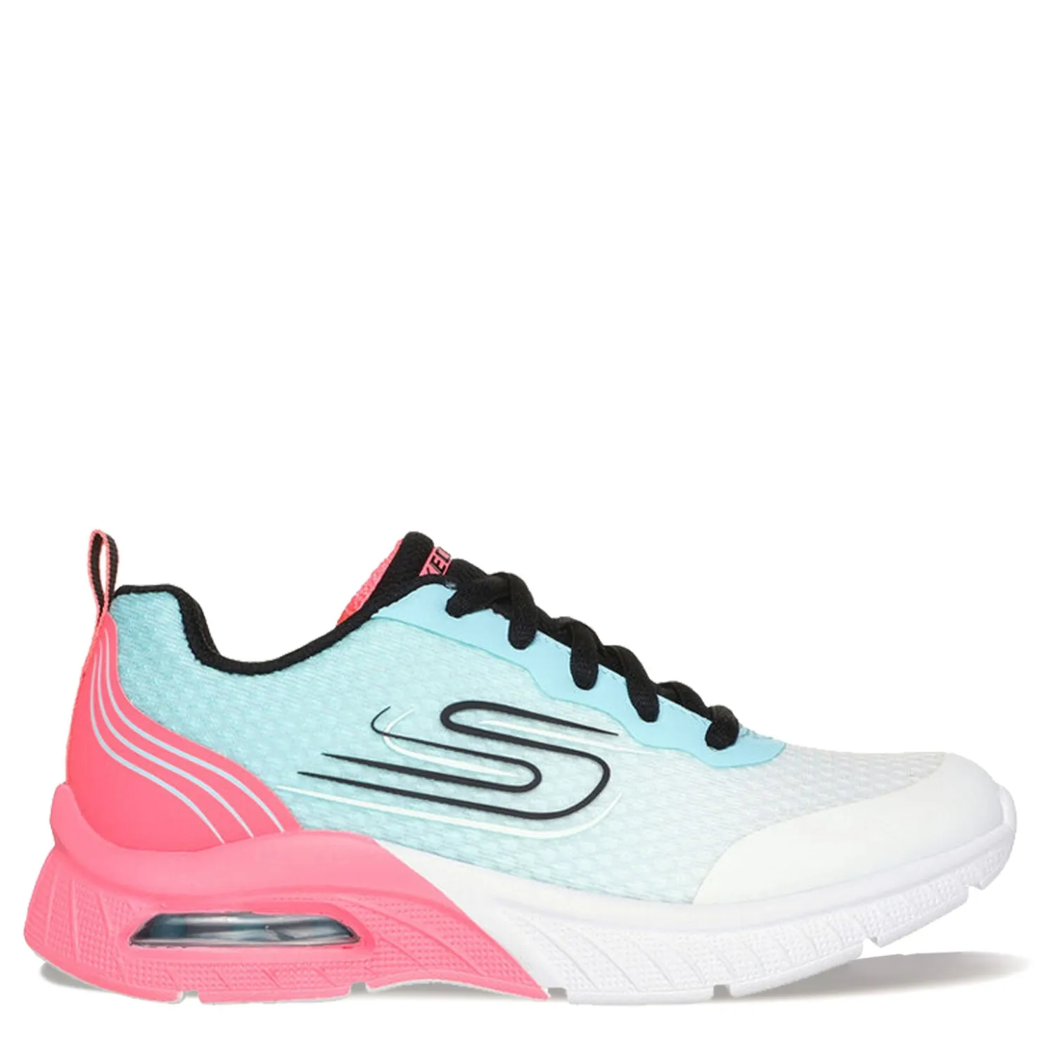 Big Kid (3.5-7)*Skechers Girl's , Microspec Max Plus - Echo Speed - Little Kid & Big Kid White Pink Blue