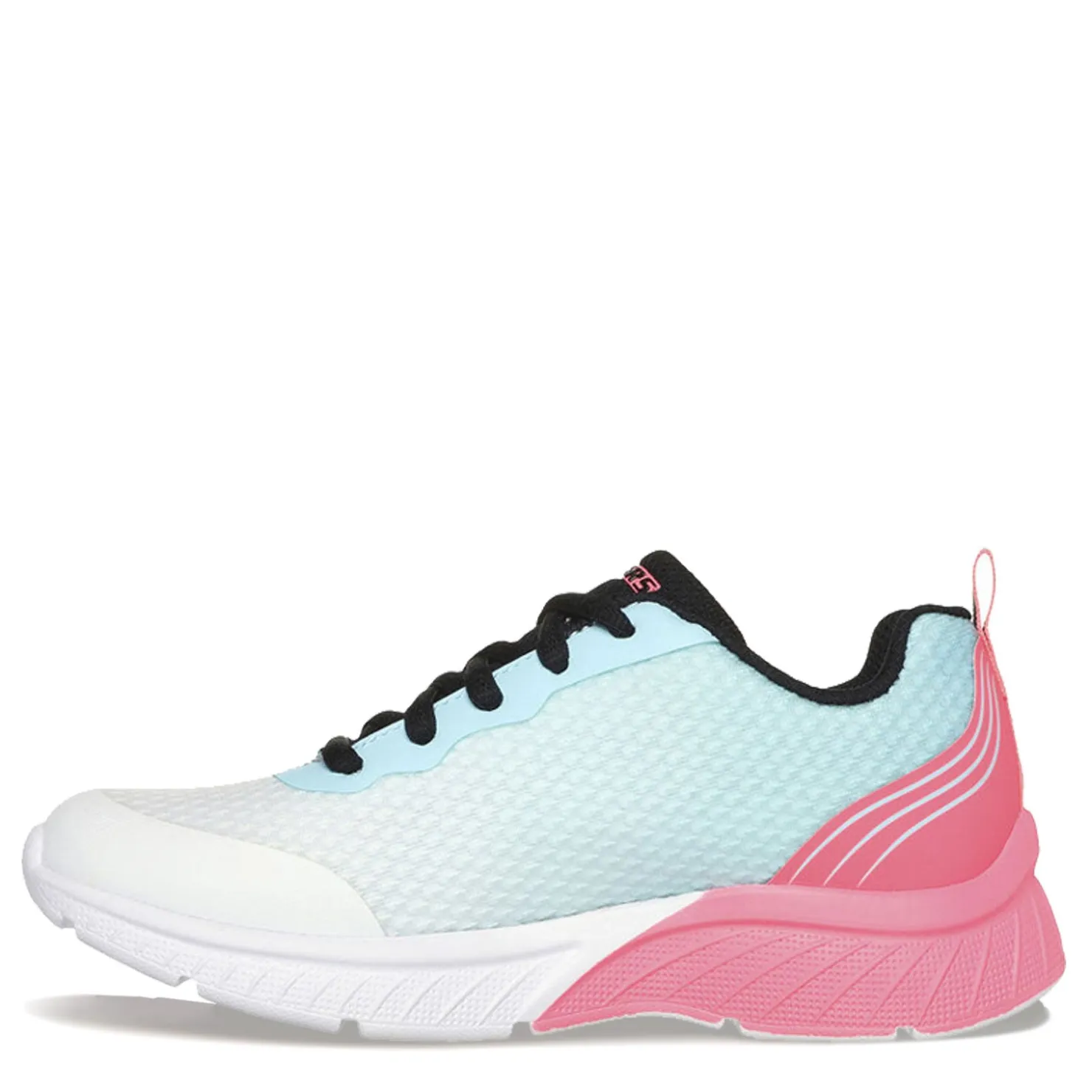 Big Kid (3.5-7)*Skechers Girl's , Microspec Max Plus - Echo Speed - Little Kid & Big Kid White Pink Blue