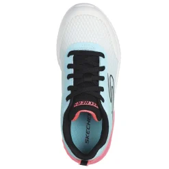 Big Kid (3.5-7)*Skechers Girl's , Microspec Max Plus - Echo Speed - Little Kid & Big Kid White Pink Blue