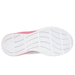 Big Kid (3.5-7)*Skechers Girl's , Microspec Max Plus - Echo Speed - Little Kid & Big Kid White Pink Blue