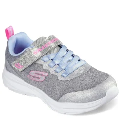 Little Kid (10.5-3)*Skechers Girl's , Power Jams - Everyday Bestie Sneaker - Wide Width - Little Kid Light Grey