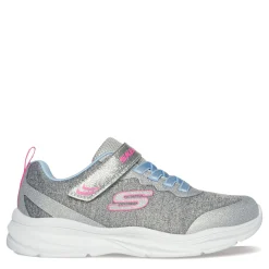 Little Kid (10.5-3)*Skechers Girl's , Power Jams - Everyday Bestie Sneaker - Wide Width - Little Kid Light Grey
