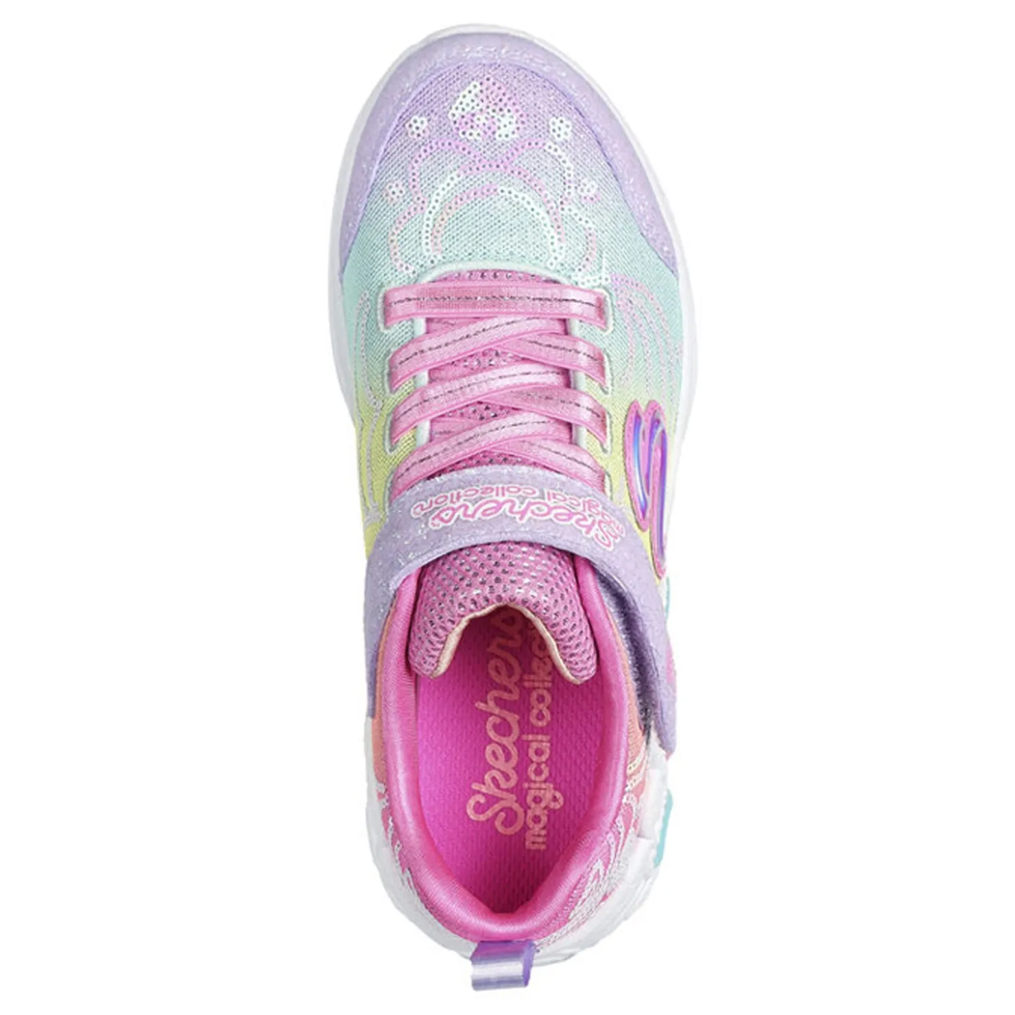 Little Kid (10.5-3)*Skechers Girl's , Princess Wishes Sneaker - Little Kid Pastel Multi