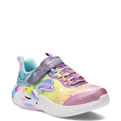 Little Kid (10.5-3)*Skechers Girl's , S Lights: Unicorn Dreams Sneaker - Little Kid Purple Multi