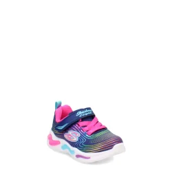 Toddler (3.5-10)*Skechers Girl's , S Lights: Wavy Beams Sneaker - Toddler Navy/Multi