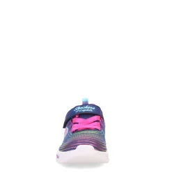 Sneakers & Athletic*Skechers Girl's , S Lights: Wavy Beams Sneaker - Toddler Navy/Multi