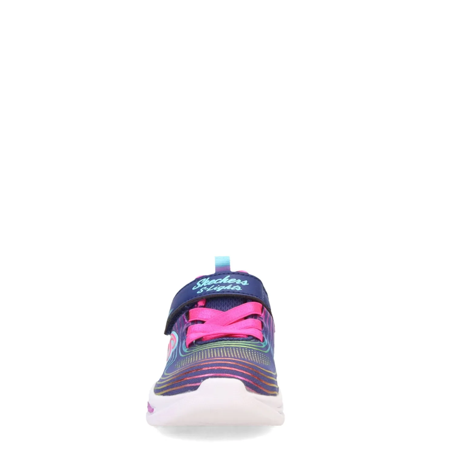 Sneakers & Athletic*Skechers Girl's , S Lights: Wavy Beams Sneaker - Toddler Navy/Multi