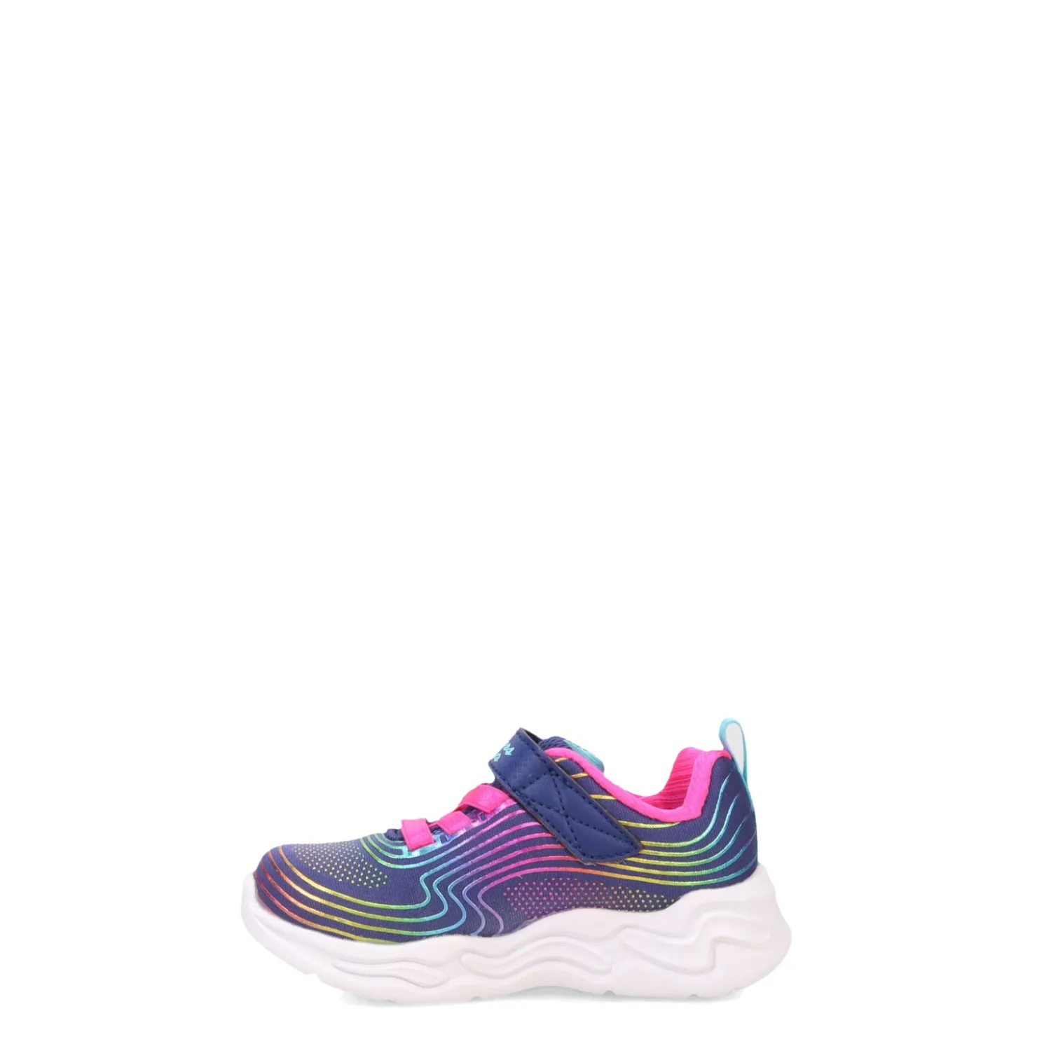 Sneakers & Athletic*Skechers Girl's , S Lights: Wavy Beams Sneaker - Toddler Navy/Multi