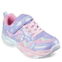 Little Kid (10.5-3)*Skechers Girl's , S-Lights: Twisty Glow - Sorbet Swirl Sneaker - Little Kid Periwinkle/Multi