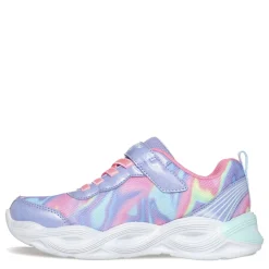 Sneakers & Athletic*Skechers Girl's , S-Lights: Twisty Glow - Sorbet Swirl Sneaker - Little Kid Periwinkle/Multi