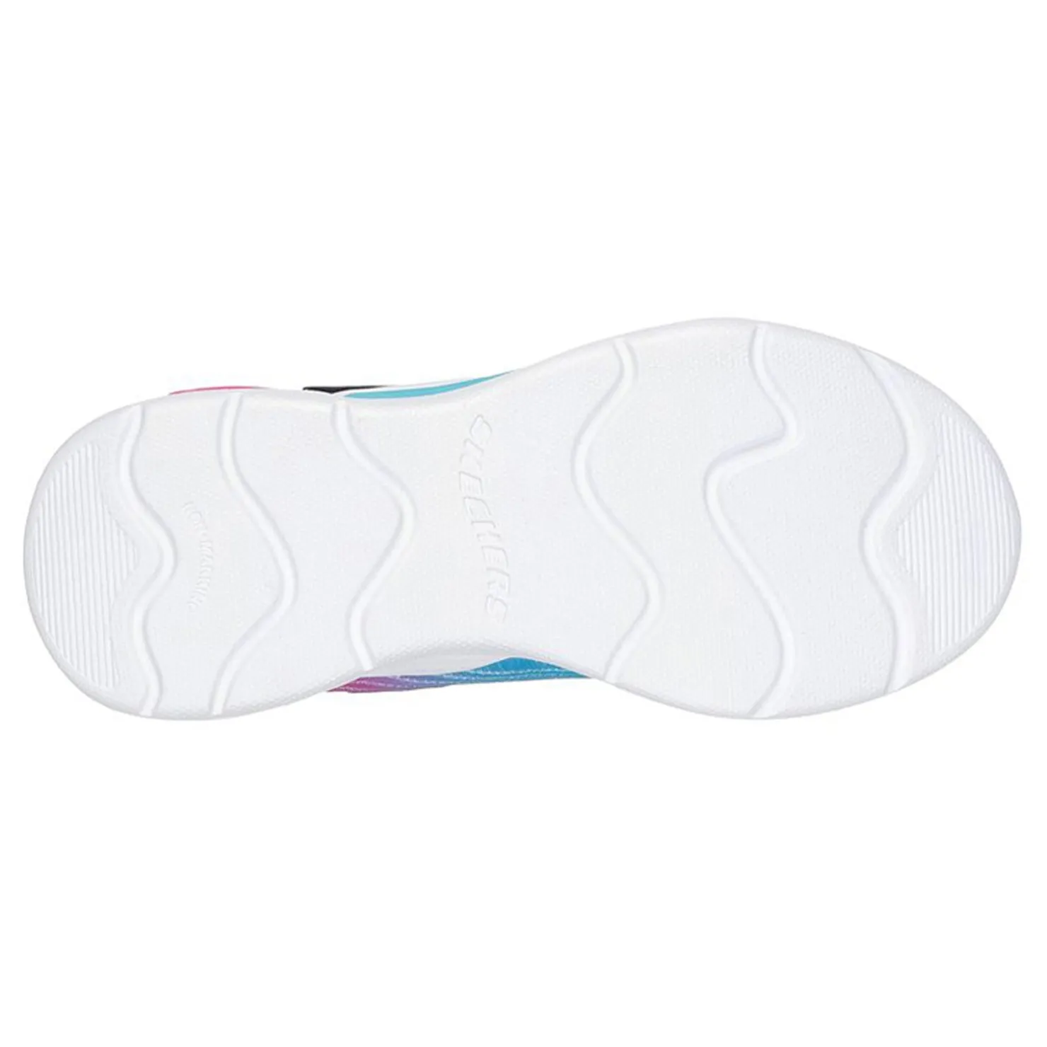 Little Kid (10.5-3)*Skechers Girl's , S-Lights: Wavy Beams - Ombre Express Sneaker - Little Kid Navy Multi