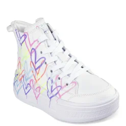 Big Kid (3.5-7)*Skechers Girl's Street, JGoldcrown: Hyperlift Sneaker - Little Kid & Big Kid White Multi Hearts