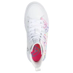 Sneakers & Athletic*Skechers Girl's Street, JGoldcrown: Hyperlift Sneaker - Little Kid & Big Kid White Multi Hearts