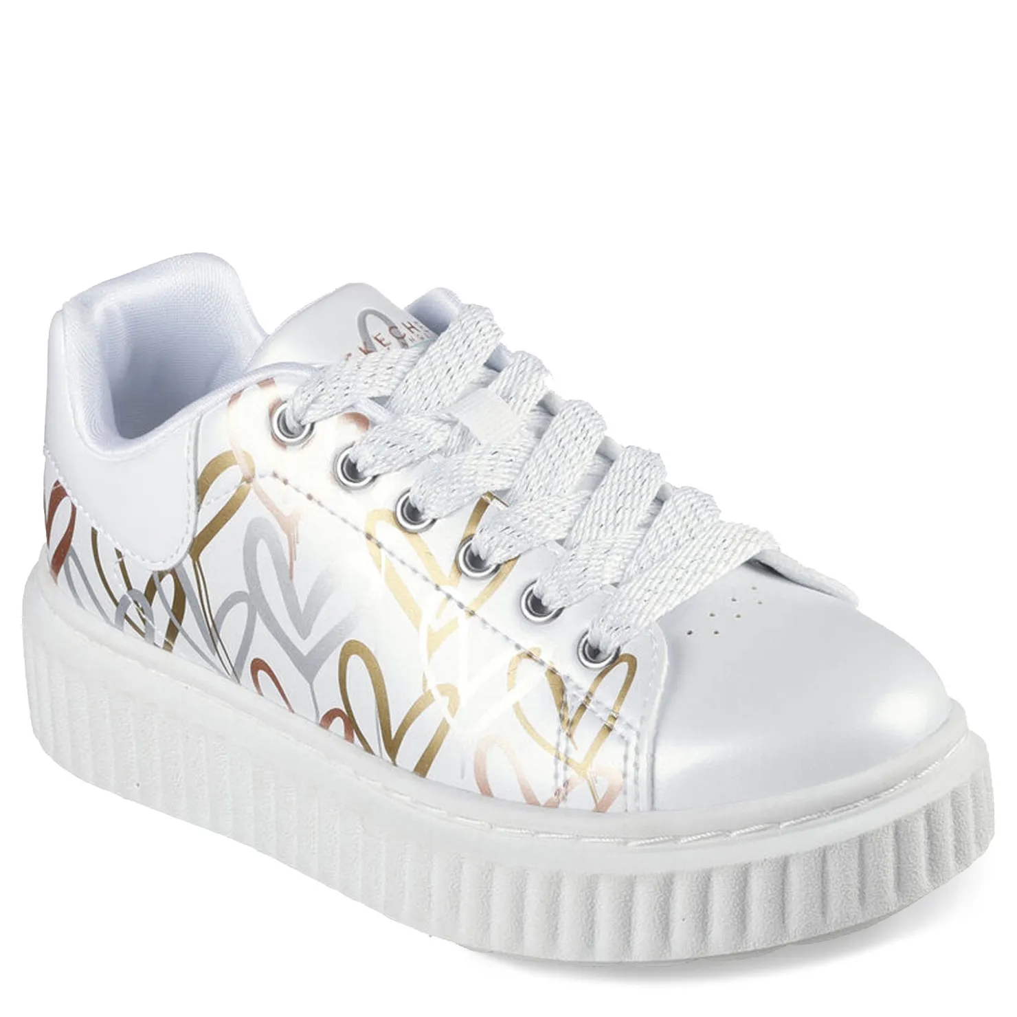 Sneakers & Athletic*Skechers Girl's Street, JGoldcrown: Hi Ridge Sneaker - Little Kid & Big Kid White/Gold