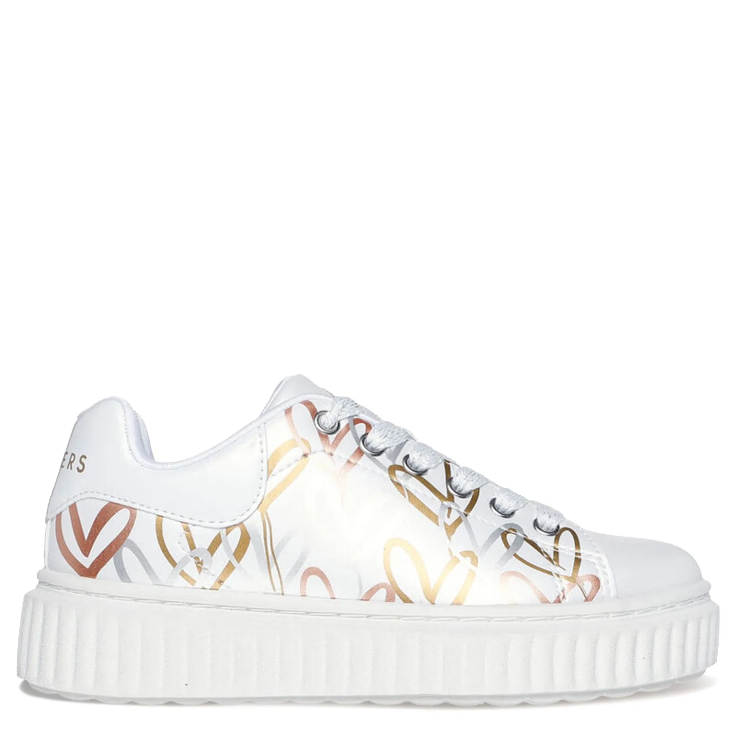 Sneakers & Athletic*Skechers Girl's Street, JGoldcrown: Hi Ridge Sneaker - Little Kid & Big Kid White/Gold