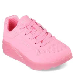 Big Kid (3.5-7)*Skechers Girl's Street, Uno Ice Sneaker - Little Kid Neon Pink
