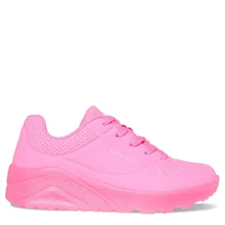 Big Kid (3.5-7)*Skechers Girl's Street, Uno Ice Sneaker - Little Kid Neon Pink