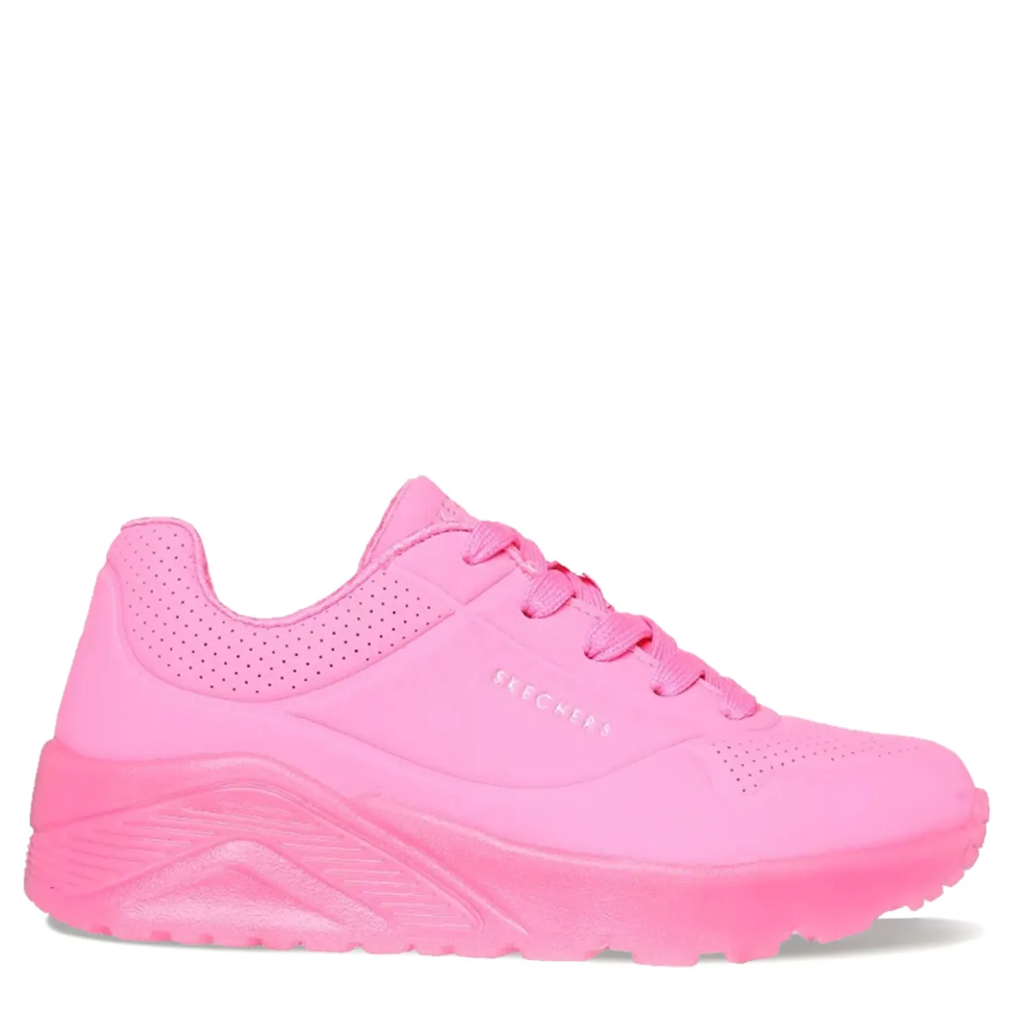 Sneakers & Athletic*Skechers Girl's Street, Uno Ice Sneaker - Little Kid Neon Pink