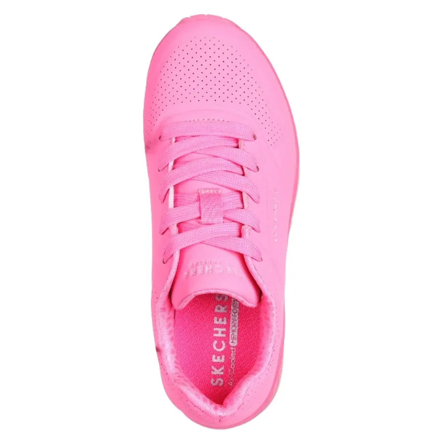 Sneakers & Athletic*Skechers Girl's Street, Uno Ice Sneaker - Little Kid Neon Pink