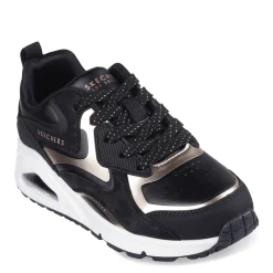 Big Kid (3.5-7)*Skechers Girl's Street, Uno Gen1 - Color Surge Sneaker – Little Kid & Big Kid Black/Rose Gold