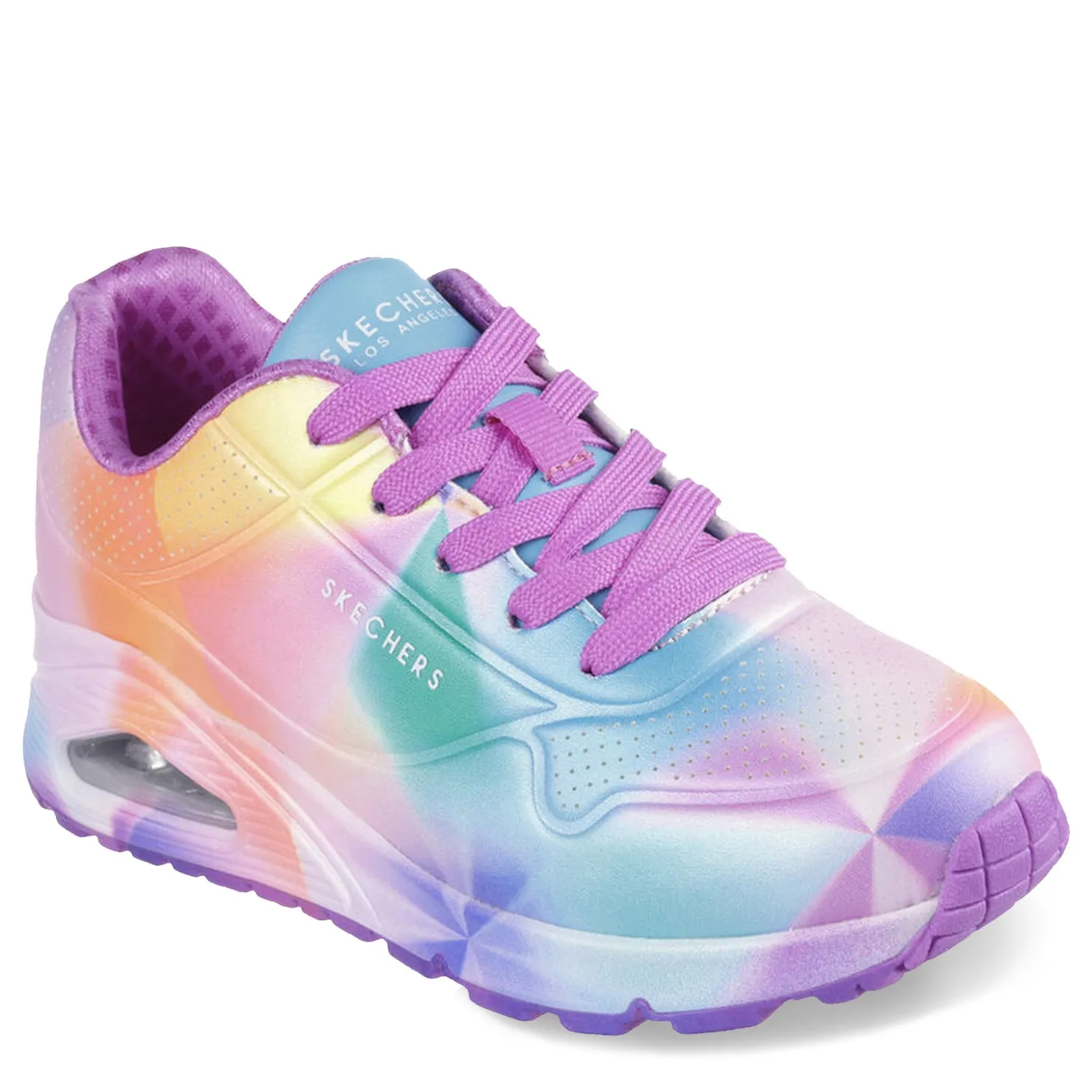 Sneakers & Athletic*Skechers Girl's Street, Uno Gen1 - Prism Burst Sneaker - Little Kid Purple Multi