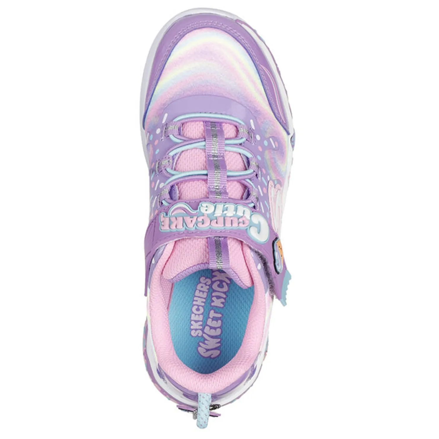 Sneakers & Athletic*Skechers Girl's , Sweet Kickz: Cupcake Cutie Sneaker - Little Kid Lavender Multi