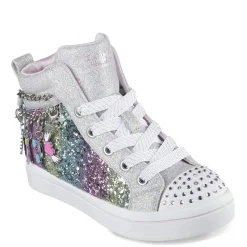 Sneakers & Athletic*Skechers Girl's , Twi-Lites - Charm Glitz Sneakers – Toddler Silver Multi