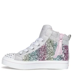Sneakers & Athletic*Skechers Girl's , Twi-Lites - Charm Glitz Sneakers – Toddler Silver Multi