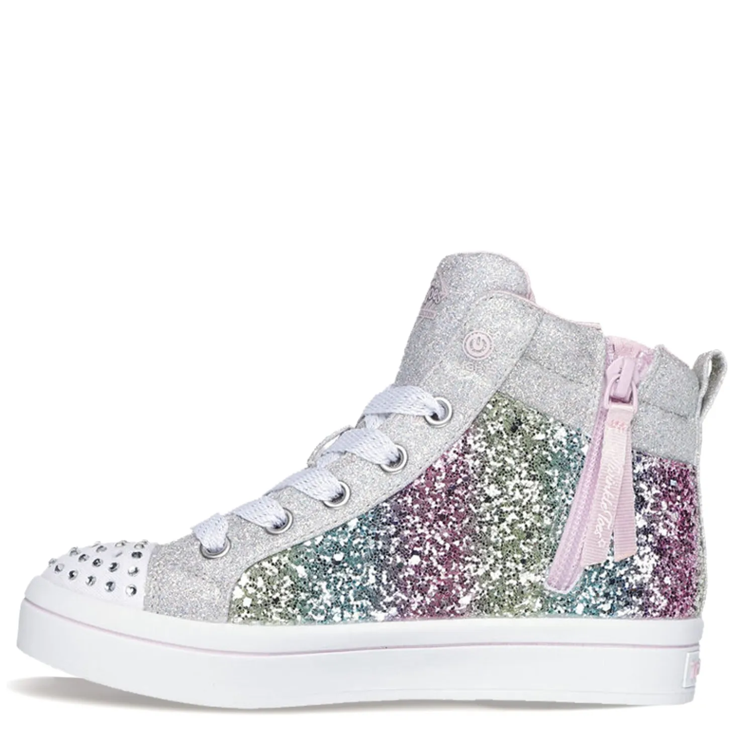 Sneakers & Athletic*Skechers Girl's , Twi-Lites - Charm Glitz Sneakers – Toddler Silver Multi