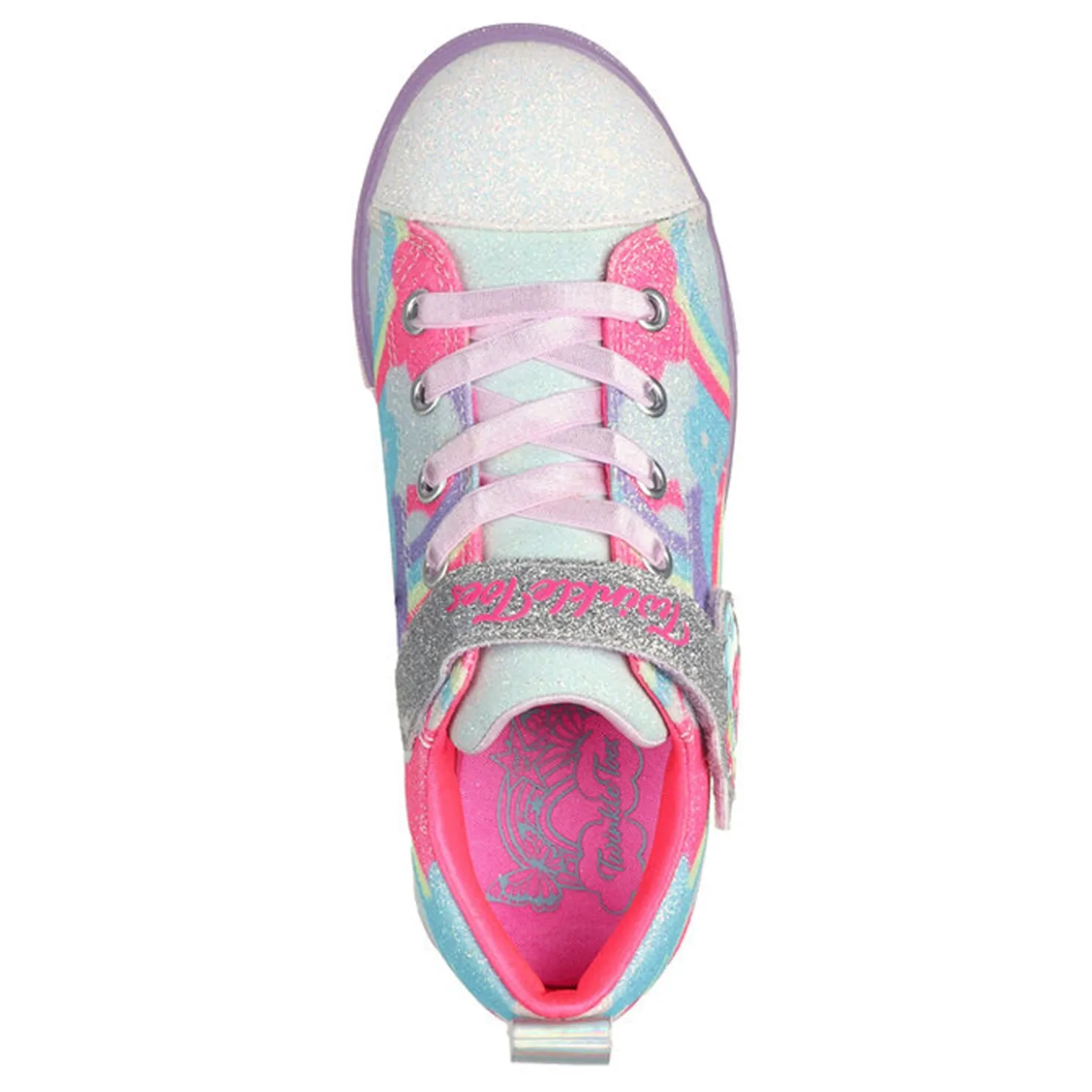 Sneakers & Athletic*Skechers Girl's , Twinkle Toes: Twinkle Sparks Ice 2.0 - Shimmering - Little Kid Multi Rainbow