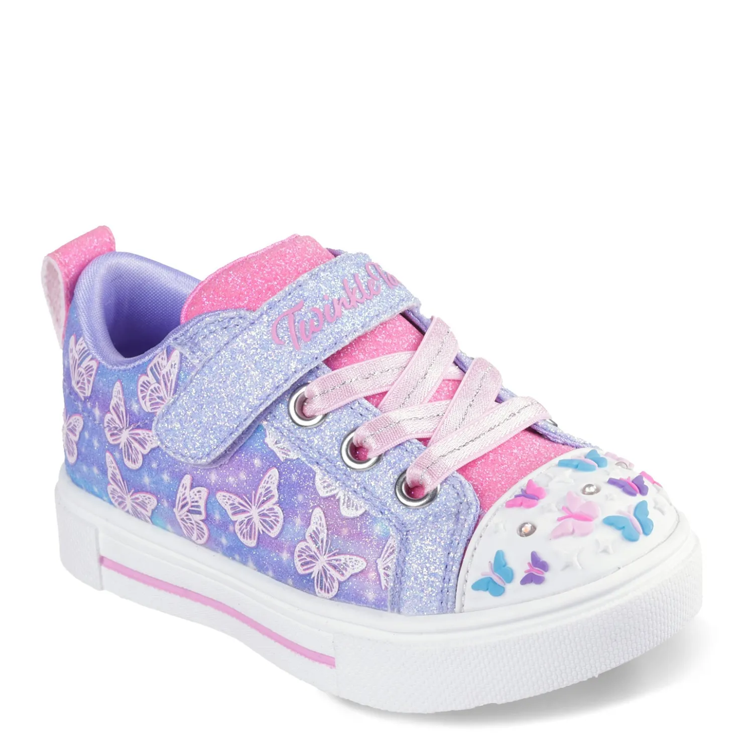 Toddler (3.5-10)*Skechers Girl's , Twinkle Toes: Twinkle Sparks - Ombre Flutter Sneaker - Toddler Lavender Multi